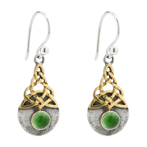 Blue Moon Two Tone Earrings in Peridot