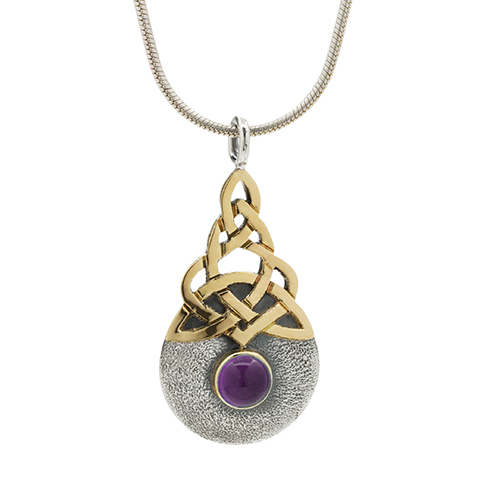 Blue Moon Two Tone Pendant in Amethyst