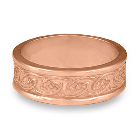 Bordered Petra Wedding Ring in 14K Rose Gold