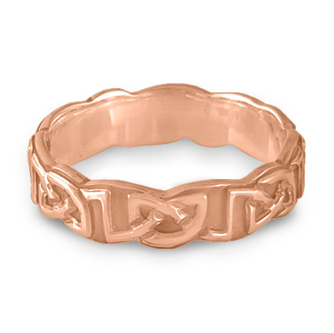 Borderless Heart Wedding Ring in 14K Rose Gold