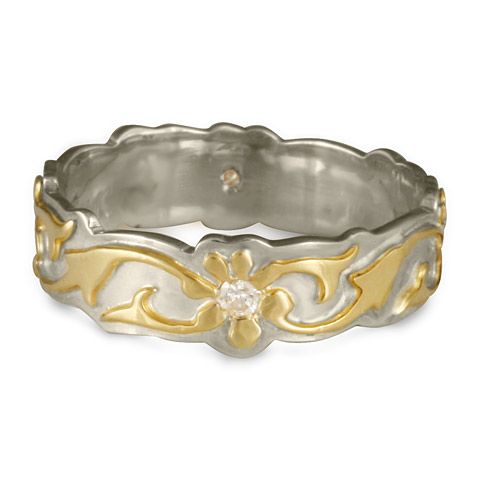 Borderless Persephone Wedding Ring with Gems in