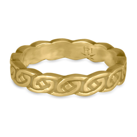 Borderless Petra Wedding Ring in 14K Yellow Gold