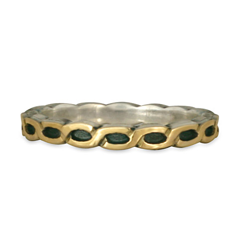 Borderless Rope Ring in 14K Yellow Gold over Silver