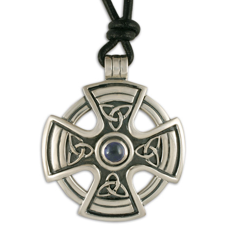 Brigit's Cross on Cord in Iolite