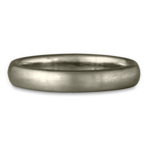 Classic Comfort Fit Wedding Ring Brushed 3mm in 14K White Gold Brushed