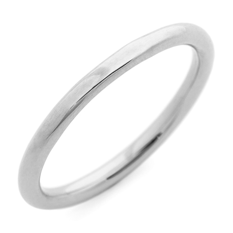 Classic Domed Comfort Fit Wedding Ring 2mm in Platinum
