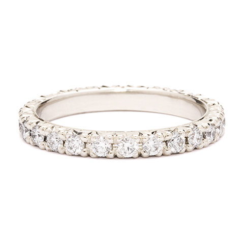 Classic Eternity Band in 18K White Gold