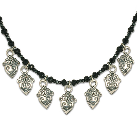 Corazonita Necklace with Gem Beads in