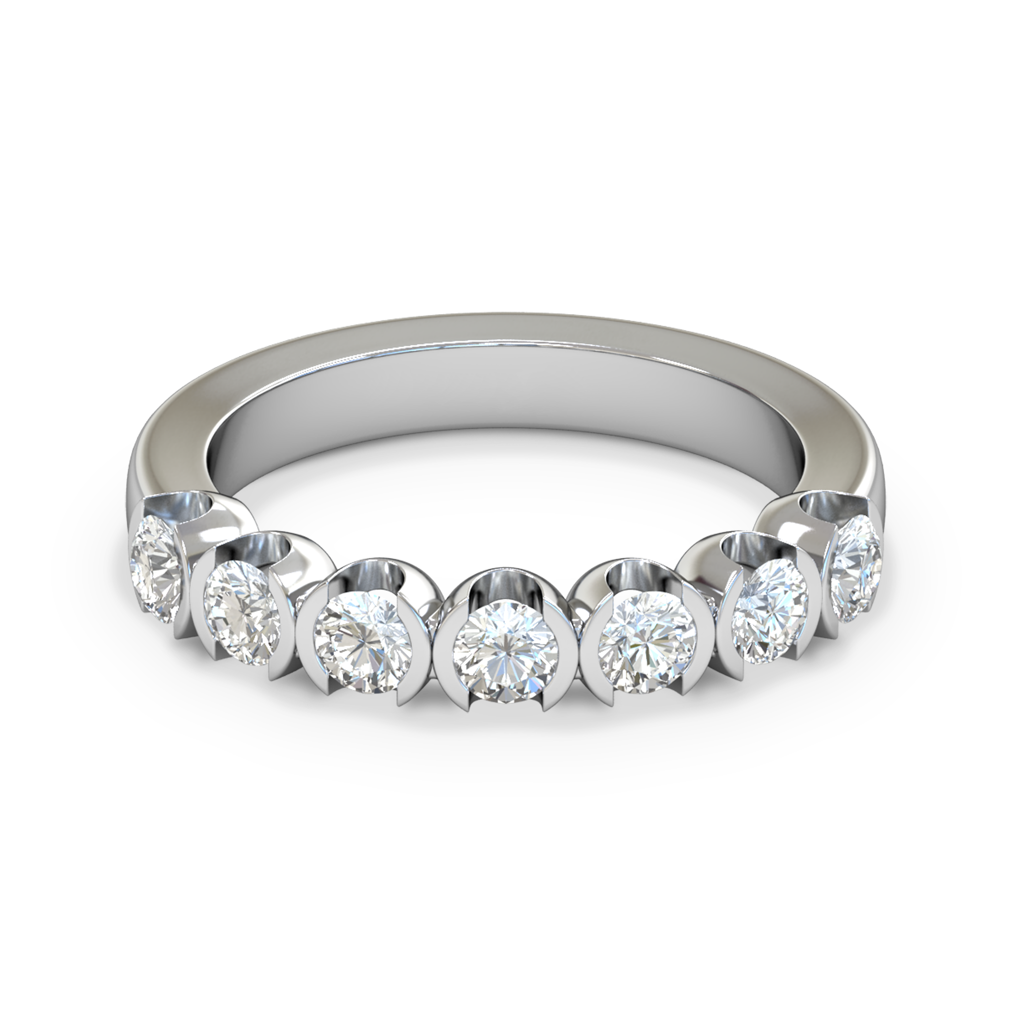 Divine Seven Diamond Fairtrade Gold Eternity Ring in