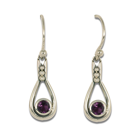 Droplet Earrings in Amethyst