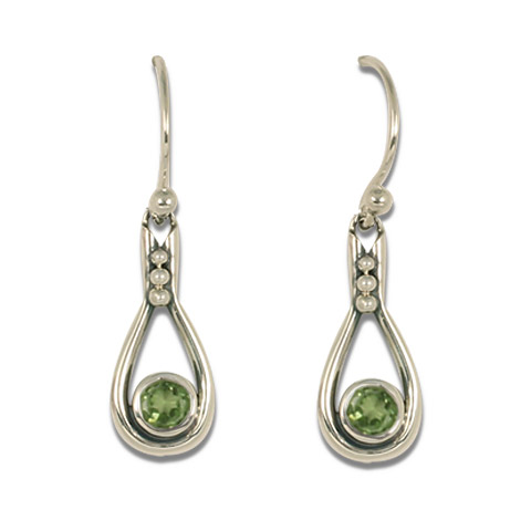 Droplet Earrings in Peridot