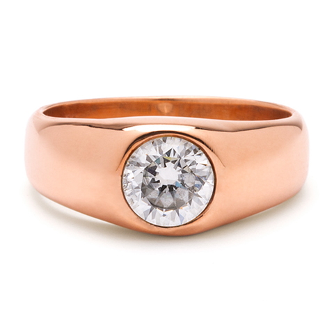 Dune Engagement Ring in 14K Rose Gold