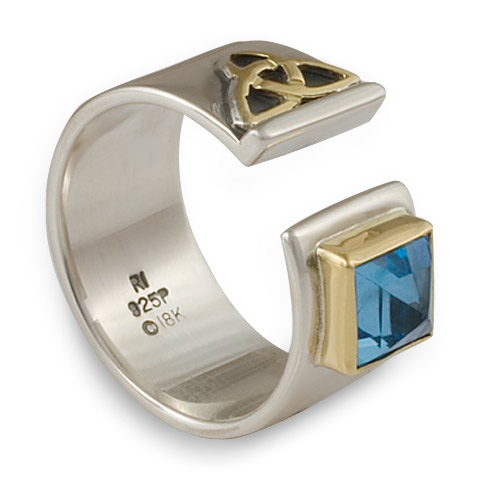 Elaine Ring in 18K Yellow Gold & Sterling Silver