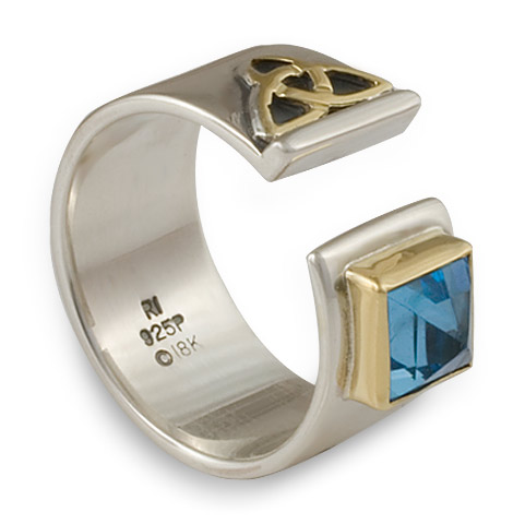 Elaine Ring in Swiss Blue Topaz