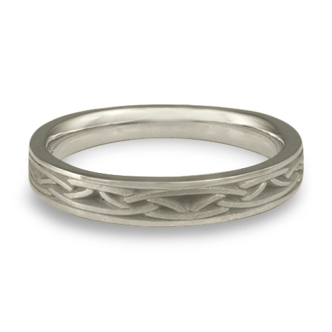 Extra Narrow Celtic Arches Wedding Ring in Platinum