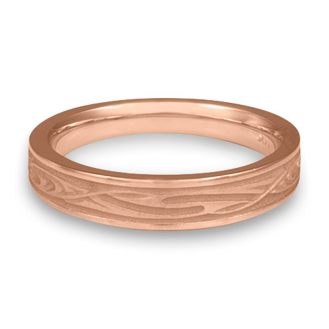 Extra Narrow Yin Yang Wedding Ring in 14K Rose Gold