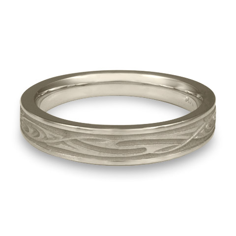 Extra Narrow Yin Yang Wedding Ring in Platinum