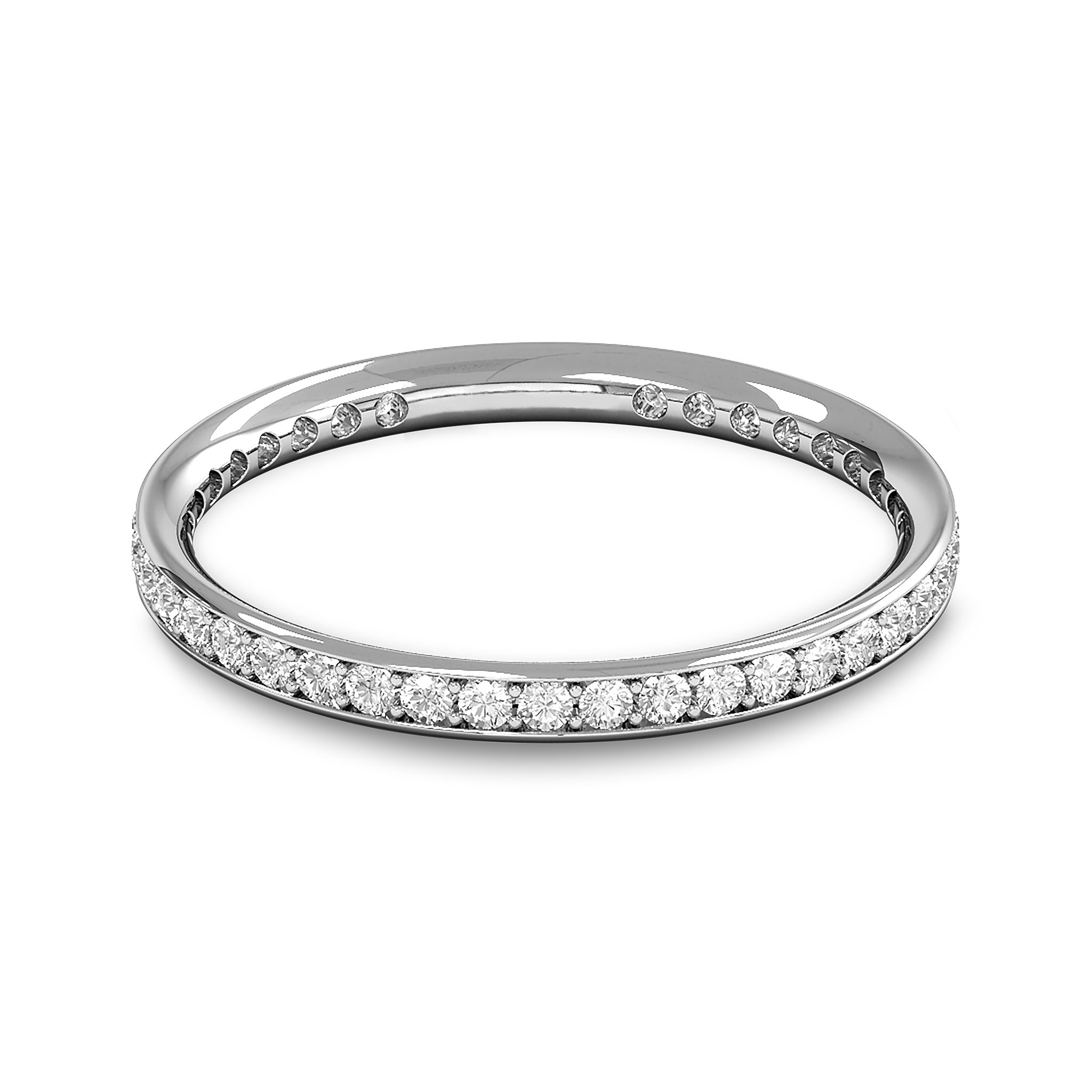 Fairtrade Gold Diamond Full Eternity Ring in 18K White Fairtrade Gold