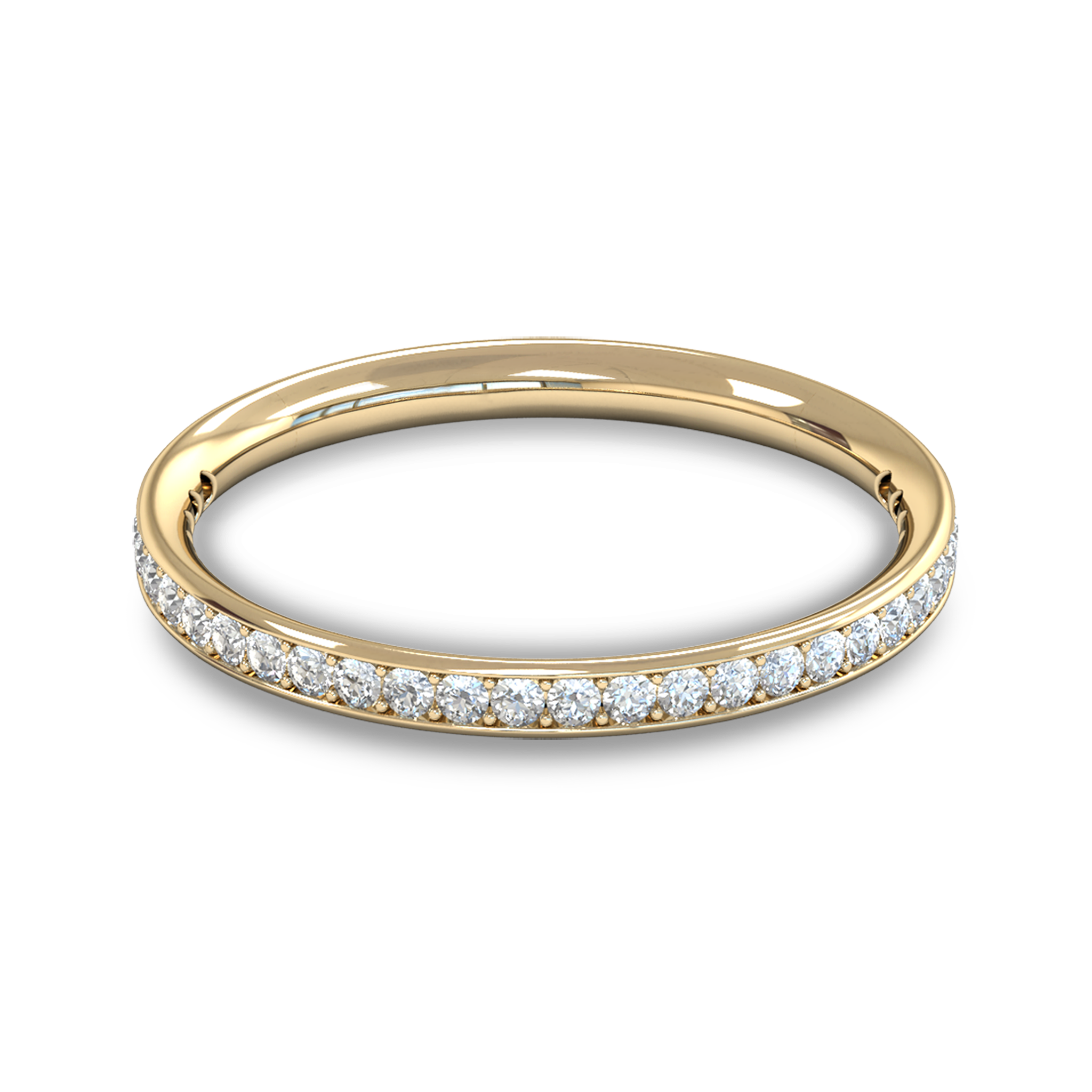 Fairtrade Gold Diamond Grain Set Eternity Ring in 18K Yellow Fairtrade Gold