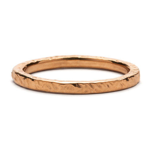 Flat Playa Wedding Band in 14K Rose Gold