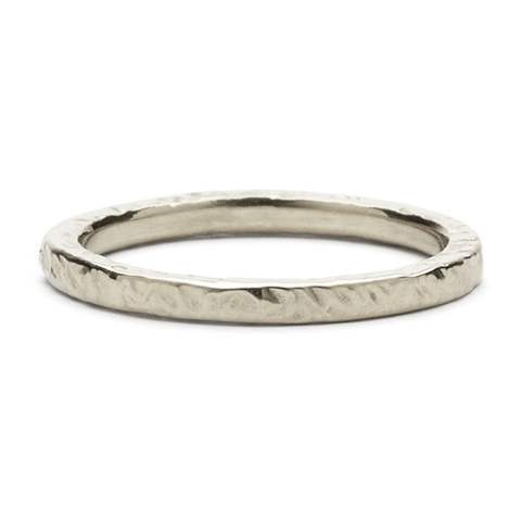 Flat Playa Wedding Band in 14K White Gold