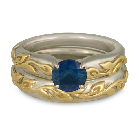 Flores Classic Bridal Ring Set in Sapphire