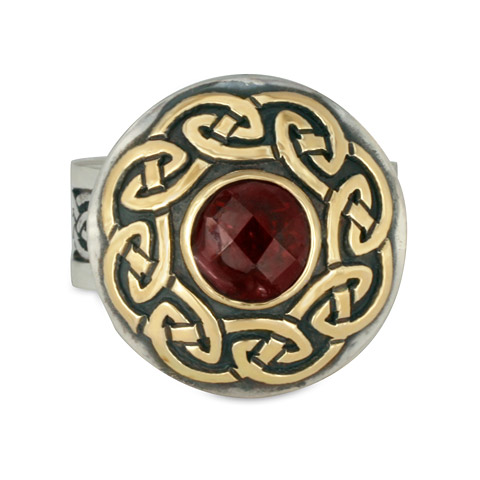 Heather Ring in Garnet