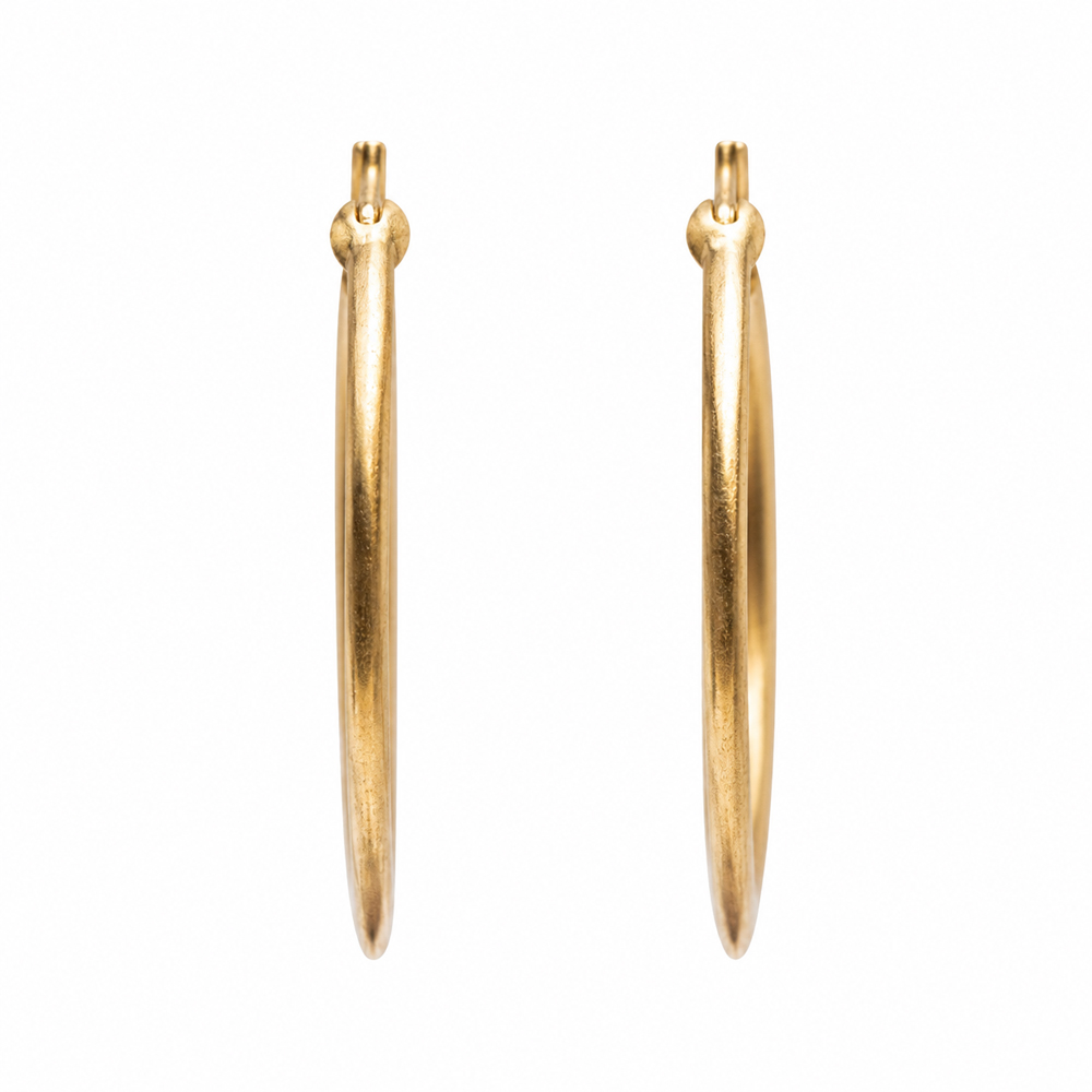 Hoop Earrings 30mm 14KY Fairtrade in