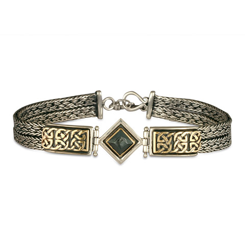 Iona Bracelet with Gem in Hematite