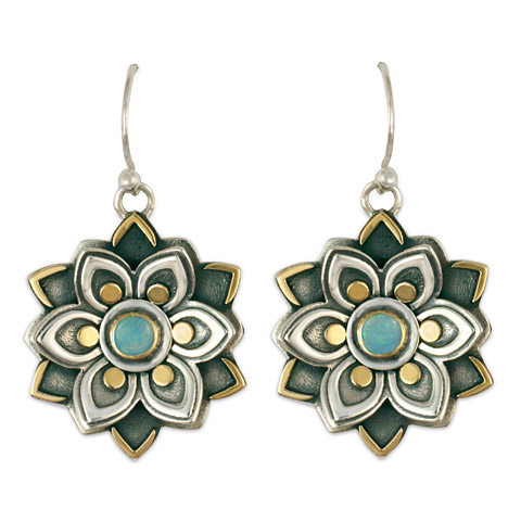 Kamala Earrings with Opal in