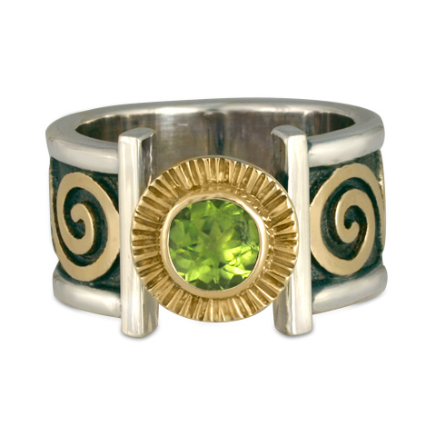 Keltie Open Ring in Peridot