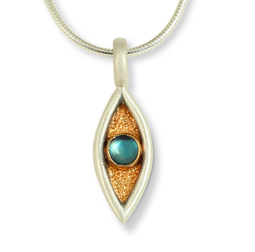 Moon Eye Pendant SOLD in 24K Gold and Sterling Silver