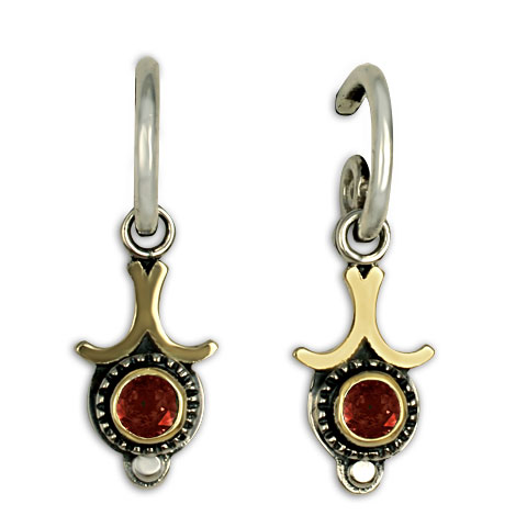 Morning Star Earrings in Garnet