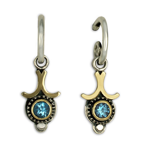 Morning Star Earrings in Blue Topaz