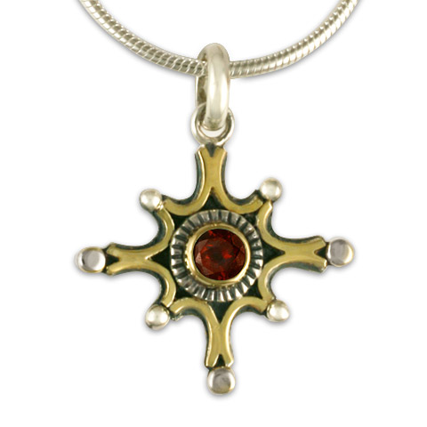 Morning Star Pendant in Garnet