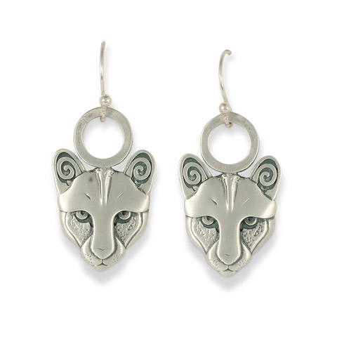 Mountain Lion Earrings Medium in