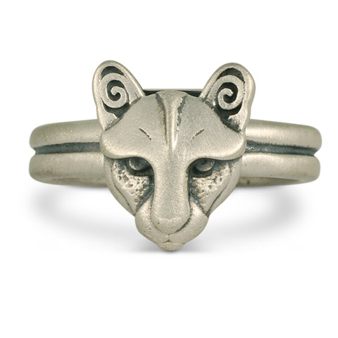 Mountain Lion Ring Extra Small Sterling Silver in