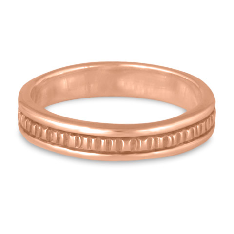 Narrow Bridges Wedding Ring in 14K Rose Gold