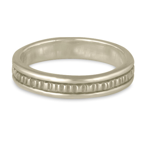 Narrow Bridges Wedding Ring in 14K White Gold