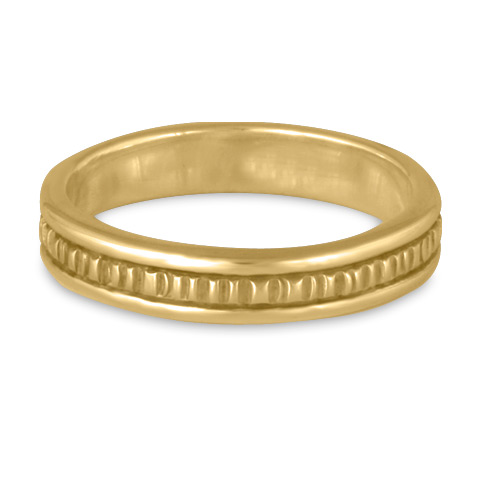 Narrow Bridges Wedding Ring in 14K Yellow Gold