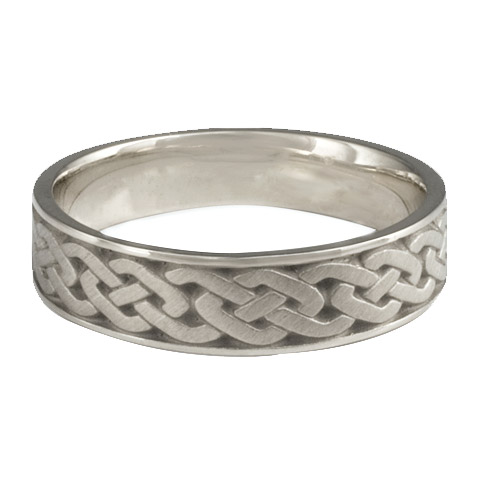 Narrow Celtic Link Wedding Ring in Stainless Steel