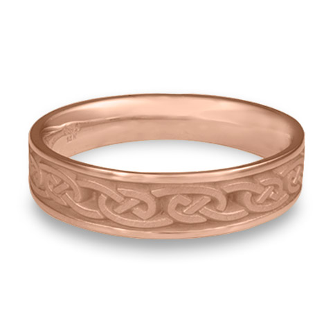 Narrow Cheek to Cheek Wedding Ring in 14K Rose Gold