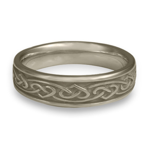 Narrow Heartstrings Wedding Ring in 14K White Gold