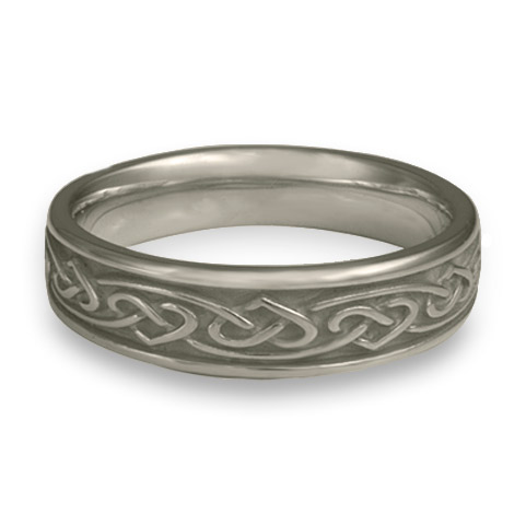 Narrow Heartstrings Wedding Ring in Stainless Steel