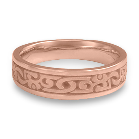 Narrow Luna Wedding Ring in 14K Rose Gold