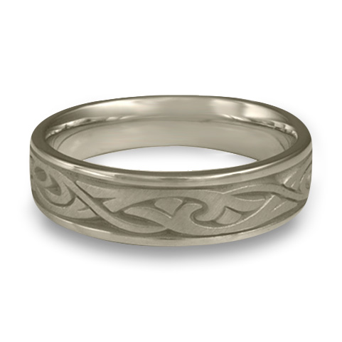 Narrow Papyrus Wedding Ring in 14K White Gold