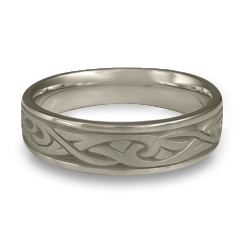 Narrow Papyrus Wedding Ring in Stainless Steel