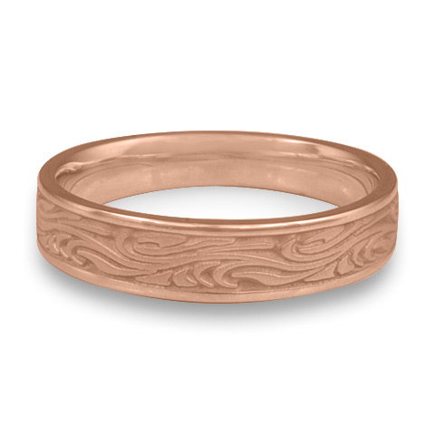 Narrow Starry Night Wedding Ring in 14K Rose Gold