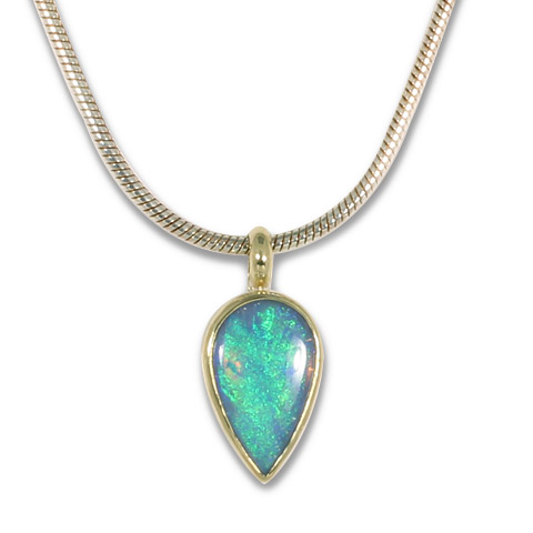 One-of-a-Kind Australian Opal Pendant in