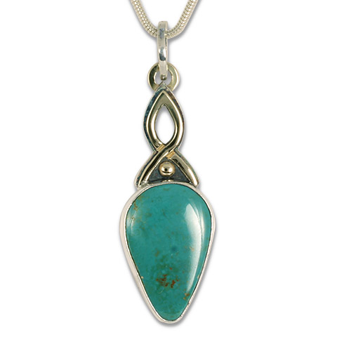 One-of-a-Kind Crowsprings Turquoise Pendant in